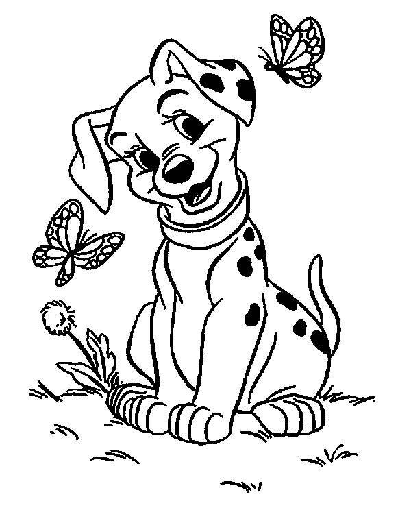 Disney Coloring Sheets For Kids: 101 Dalmatians Coloring Pages