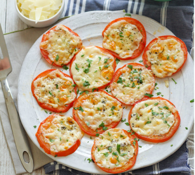 Baked Parmesan Tomatoe #healthyrecipe 