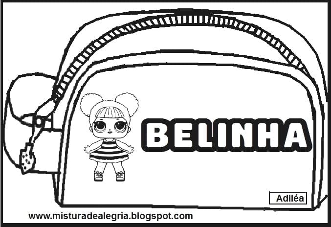 Volta às aulas,leitura o estojo de Belinha