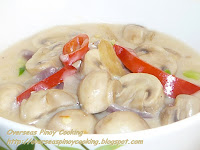 Guinataang Kabute, Button Mushroom in Coconut Milk