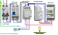 more automatic manual contactor digital clock