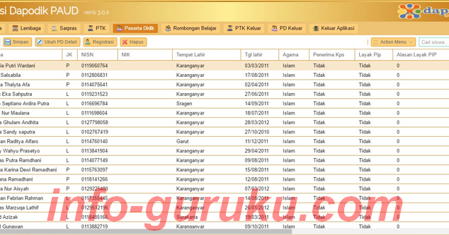 Download NISN TK / Paud Seluruh Indonesia - Info Guruku