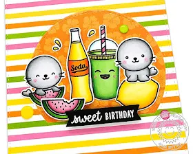 Sunny Studio Stamps: Stitched Semi-Circle Dies Fresh & Fruity Summer Sweet Sealiously Sweet Birthday Card by Anja Bytyqi
