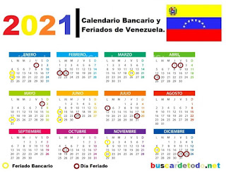 Lunes-bancarios-Días-festivos-de-Venezuela-en-el-2021-Días-feriados-de-Venezuela-en-el-2021-Calendario-bancario-de-Venezuela-2021-Calendario-SUDEBAN-2021