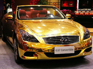 Infiniti G37 Sports Car Gold Plate Photo 