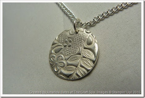 Something Lacy, Silver Clay Pendant, Amanda Bates, The Craft Spa 012