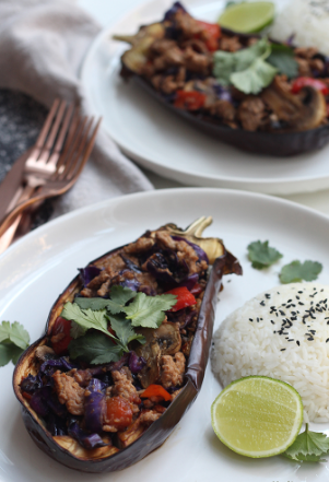 Pork Eggplant Halves