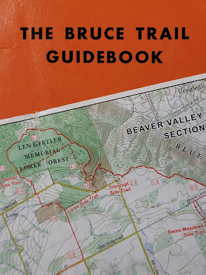 Bruce Trail Guidebook and hiking maps.