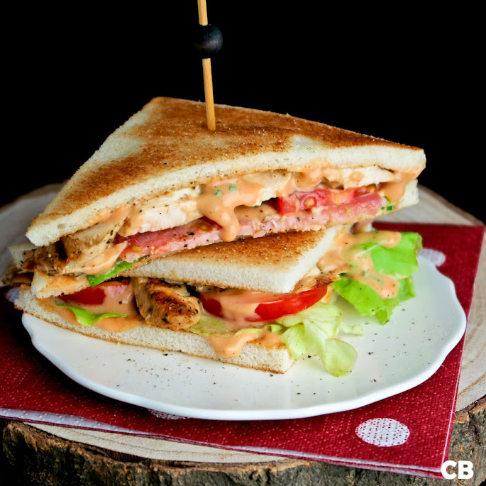 Recept De allerlekkerste clubsandwich: met gegrilde kip en bacon