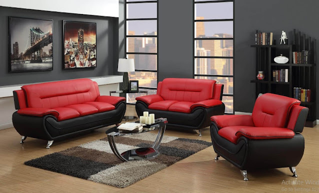 Red Living Room Set