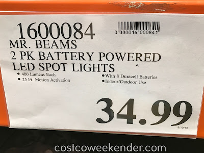 Deal for a pack of 2 Mr Beams LED Ultra Bright Spotlights at Costco