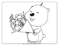 pororo the little penguin  coloring pages loopy
