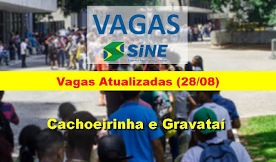 Confira as Vagas Atualizadas das Agências do Sine de Gravataí e Cachoeirinha (28/08)