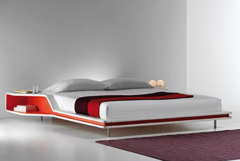Modern Italian Bed of Bedroom Interior