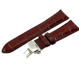 Brown leather watch strap