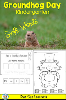Groundhog Day Sight Word Activities & Worksheets | Kindergarten  Your students will love learning more about Groundhog Day with these kindergarten sight word activities and worksheets. Start with the Groundhog Day emergent reader filled with sight words and groundhog day facts. Then let students use the hands-on interactive center activities to work on building sentences related to Groundhog Day