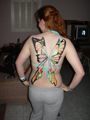 back body butterfly female 