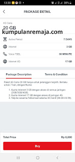 Cara Beli Paket  4G Ceria 20GB di My Telkomsel