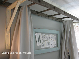 Chipping with Charm:  Ladder Bed Canopy...http://chippingwithcharm.blogspot.com/