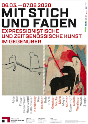 Plakat mit Motiv von Barbara Wrede und Franz Marc.