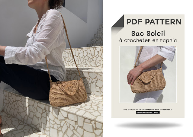 sac à main au crochet en raphia pour l'été