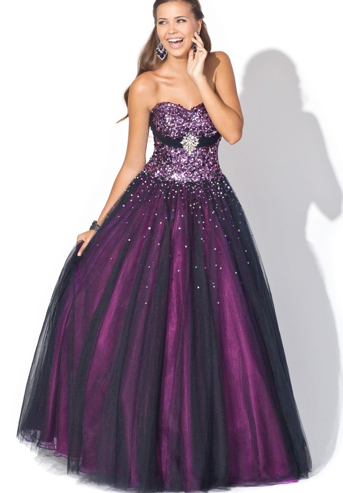 Organza Strapless Sweetheart Ball Gown Long Prom Dress