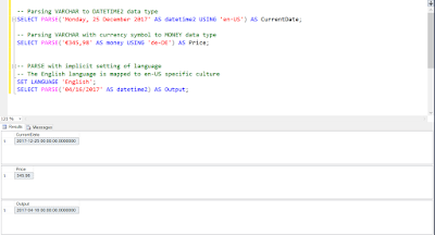  CONVERT in addition to PARSE are used to convert i information type into roughly other inwards SQL Server Difference betwixt CAST, CONVERT, in addition to PARSE constituent inwards Microsoft SQL Server