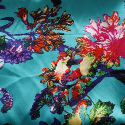 floral satin fabric