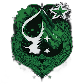 Pakistan Independence Day, Graphic Design, vector, masterpiece, Black Background,