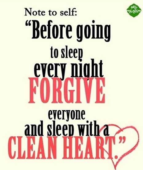 Sebelum tidur  maafkanlah setiap orang