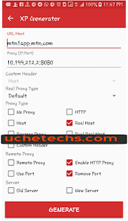 Xp Psiphon Settings for MTN 0.00k