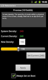 Mengatur resolusi LCD Android dengan LCD Resolution