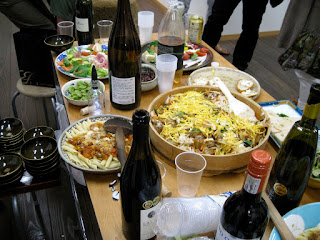 Party Food Barasusi and Pasta.