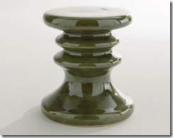tabouret en céramique vert