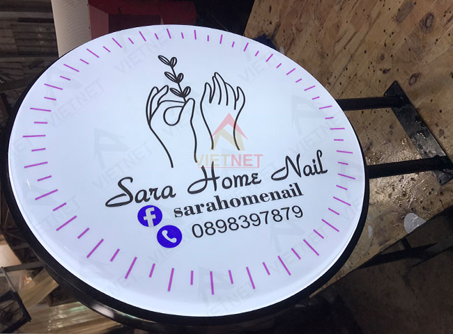 Hộp đèn mica hút nổi Sara Home Nail