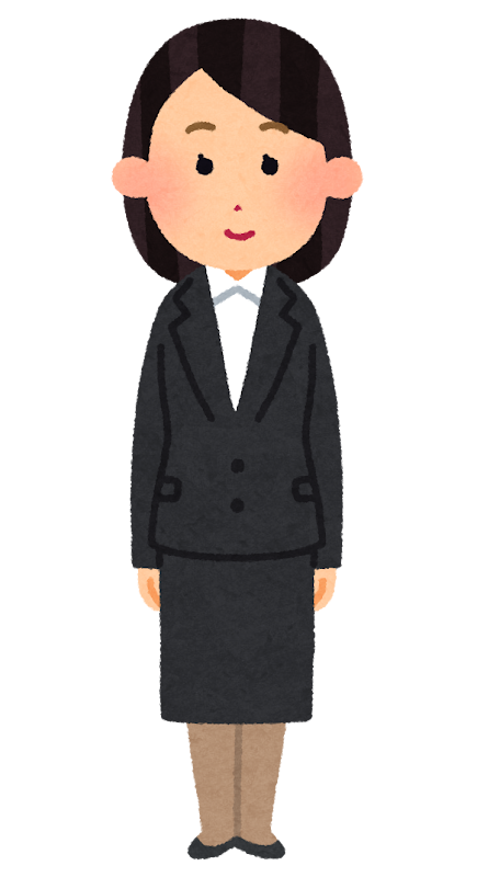 いろいろな角度から見た女性会社員のイラスト かわいいフリー素材集 いらすとや