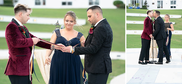 Wedding Ceremony outside the Mansion at Tuckahoe Jensen Beach FL Wedding Venue