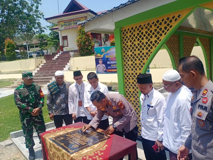 Di Akhir Jabatan Kapolres Rohul Sempatkan Waktu Resmikan Musholla AS-Salam Polsek Tambusai