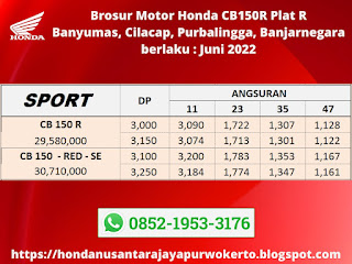 Brosur Motor Honda CB150R Plat R Juni 2022