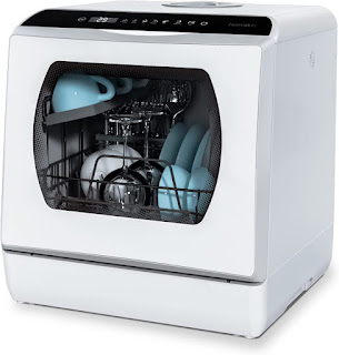 Hermitlux HMX-TDJ03 Countertop Dishwasher, 5 Washing Programs Portable Dishwasher, image, review features & specifications