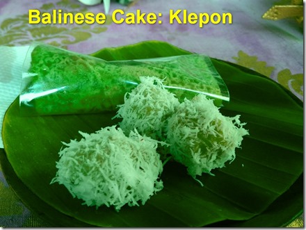 Balinese cake klepon