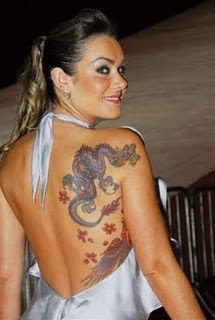 Dragon Tattoo Design on Hot Girls Back Body