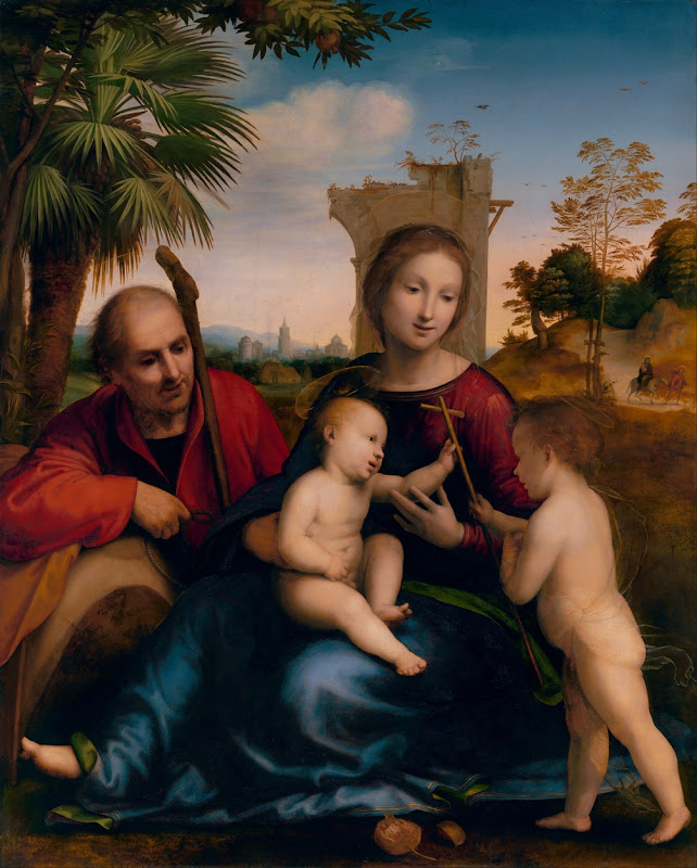 Fra Bartolommeo - The Rest on the Flight into Egypt with St. John the Baptist