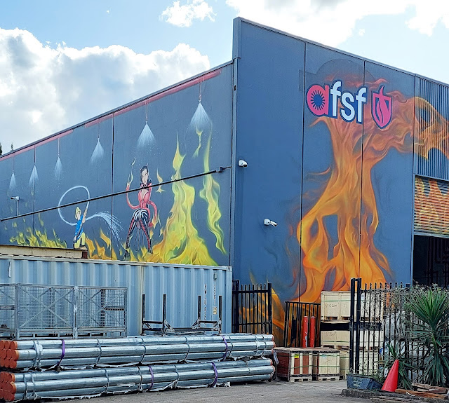 Ingleburn Street Art | Fire mural