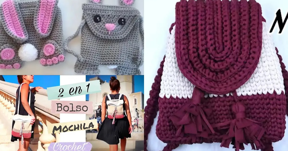 Haz tu propia mochila a crochet para la escuela, el o el día a día.