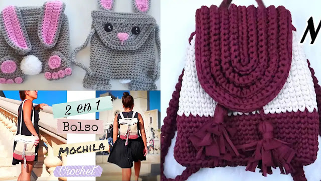 Haz tu propia mochila a crochet para la escuela, el trabajo o el día a día.