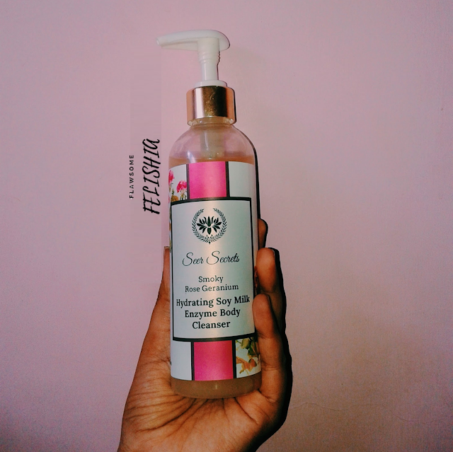 Product Review: Smoky Rose Geranium Hydrating Soy Milk Enzyme Body Cleanser by Seer Secrets