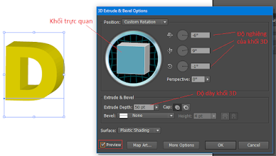 Huong dan viet chu 3D tren Illustrator