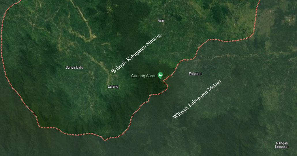 Peta Wilayah Gunung Saran Sintang