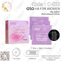 3Pcs OLO Hyaluronic Acid Ultra-thin Climax Condom (HA FOR WOMEN) (Code : C-033)